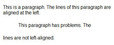 Blank lines and indentation 1: