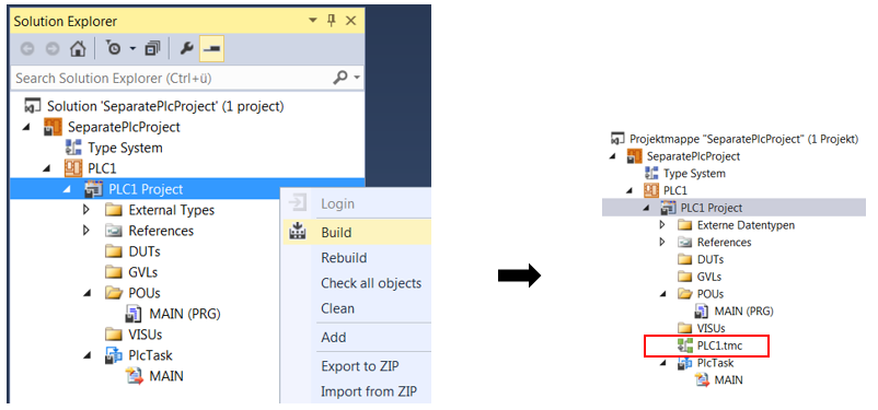 Creating a TMC file and adding it to the TwinCAT project 1: