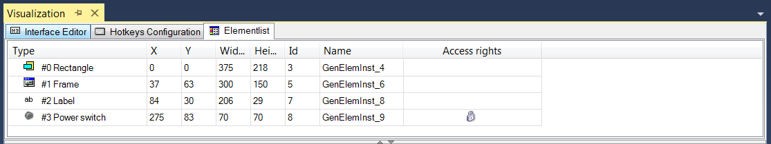 Element List Editor 1: