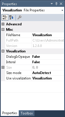 Visualization object 1: