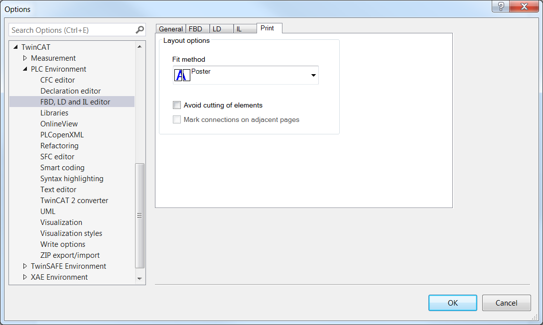 Dialog options - FBD, LD and IL 9: