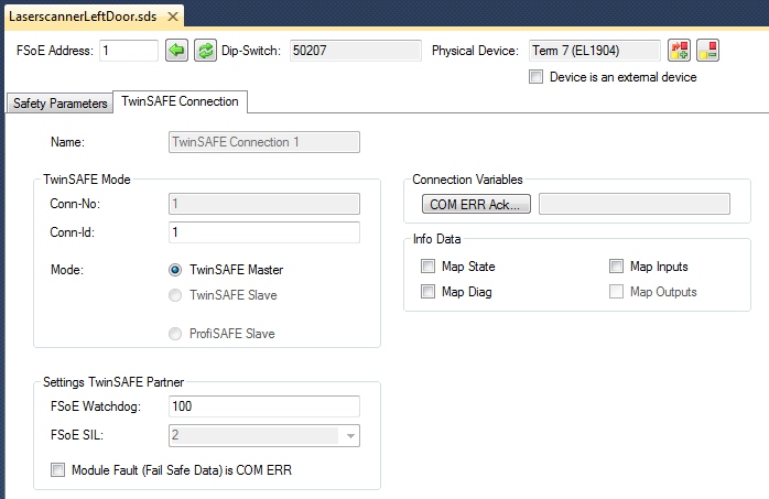 Alias Device Connection Settings 1: