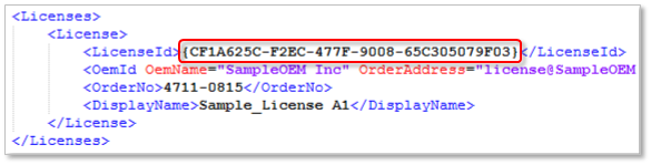 Querying the OEM application license in a PLC application 5:
