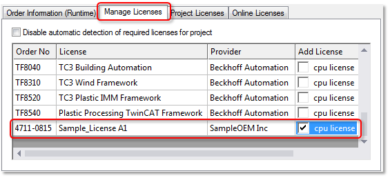 Querying the OEM application license in a PLC application 6: