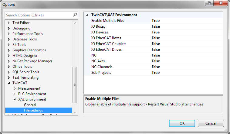 Project settings 1: