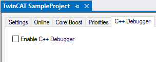 C++ Debugger tab 1:
