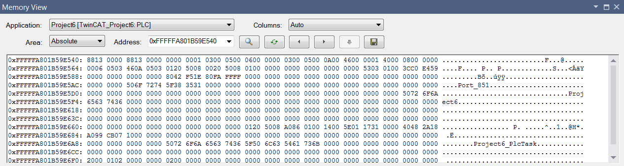 Command Show Memory View 3: