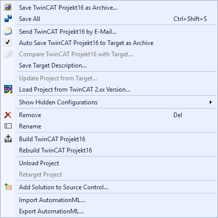 Standard menus 2: