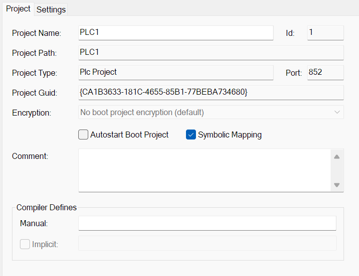 Project tab 1: