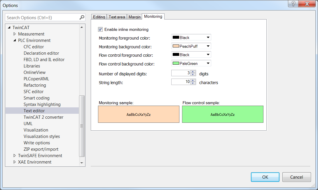 Dialog Options - Text editor 14: