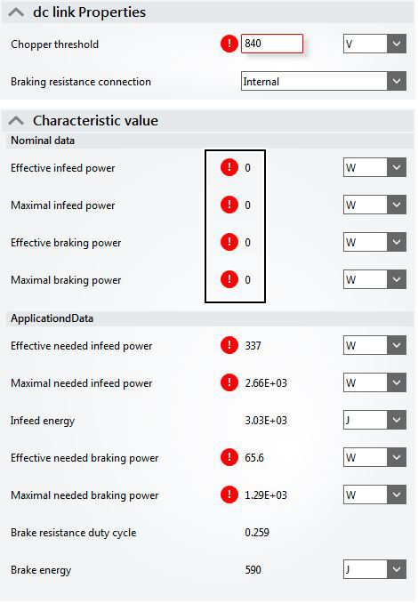 User interface of the DC link 5: