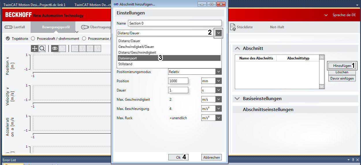 Importing a CSV file (configuration example) 3: