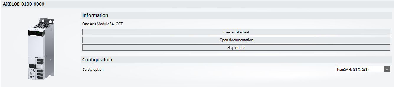 Bill of materials and data sheet (axis) 2: