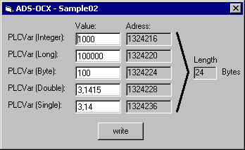 Transmitting structures to the PLC 1: