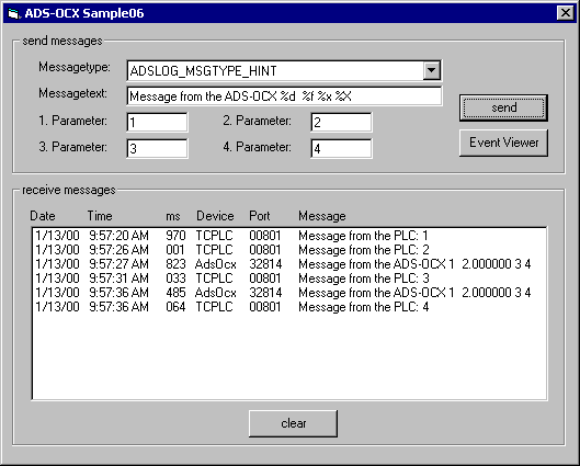 Send/receive messages via the router 1: