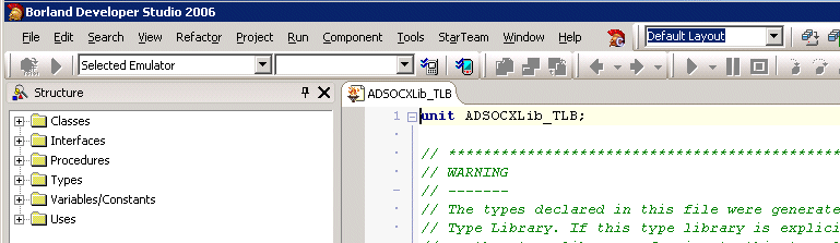 Linking to Borland Developer Studio 2006 (VCL for Delphi Win32) 7: