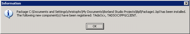 Linking to Borland Developer Studio 2006 (VCL for Delphi Win32) 13: