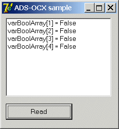 Read multiple boolean variables into an array with one access 1: