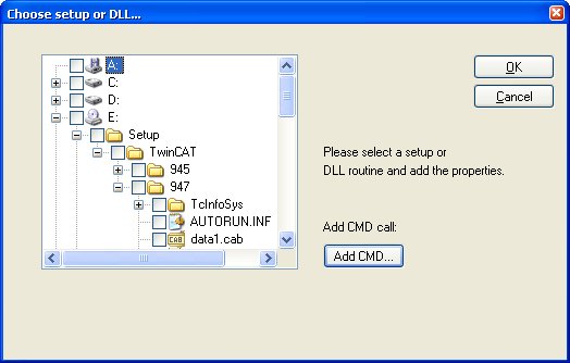 Installing TwinCAT during a restore process 3: