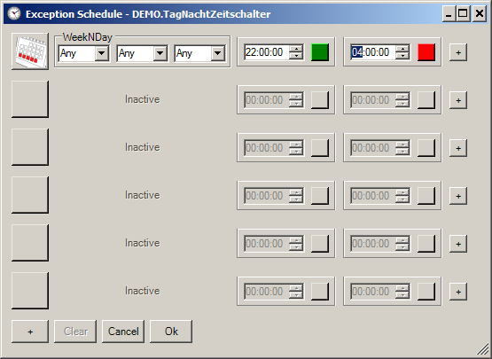 Example: BACnet day/night control 7: