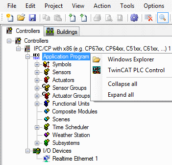 Application Program Settings 1: