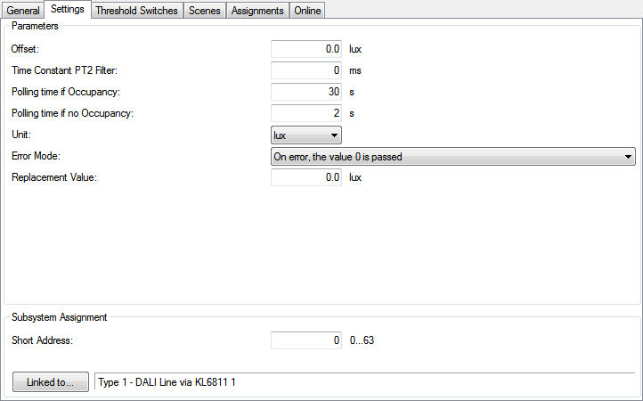 DALI smartSPOT Analog Signal 1: