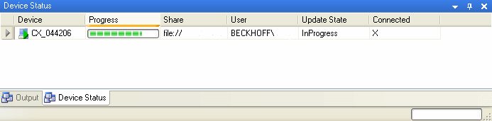 Example 2: Image update for a CX9010 via the TwinCAT Management Server 2: