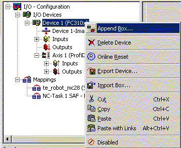Configuration of ProfiDrives 1: