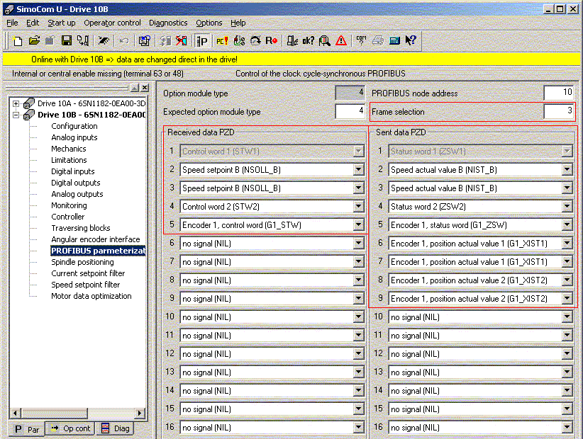 ProfiDrive Configuration 6: