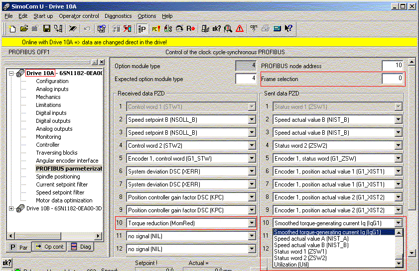 ProfiDrive Configuration 8: