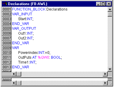 Declaration Editor 1: