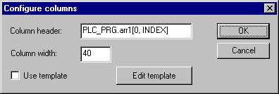 Configure Table 3: