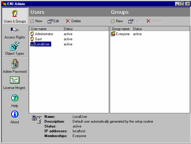 ENI Admin and ENI Control 1: