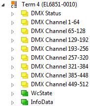 Example: DMX slave 1: