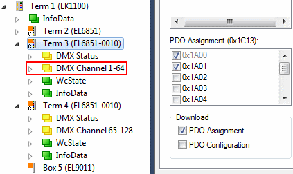 Example: DMX slave 2: