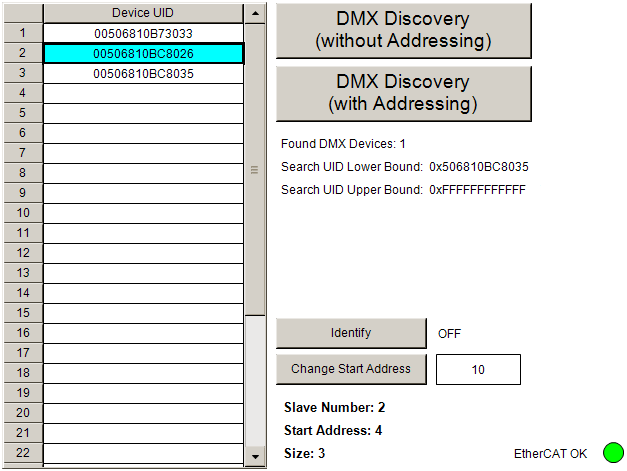 Example: Configuration by RDM 1: