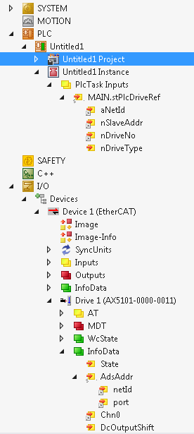 Drive reference ST_DriveRef 1: