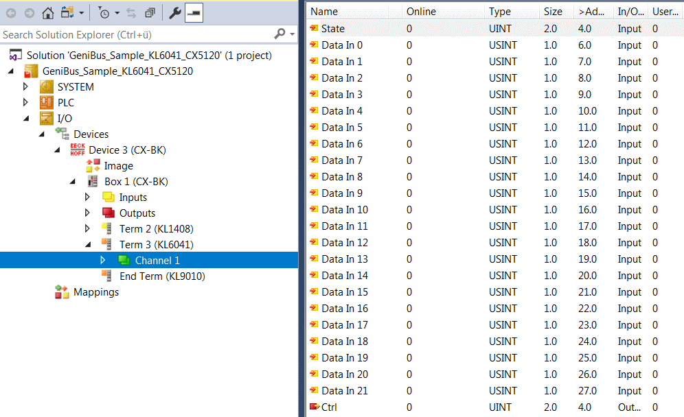 KL6041 with CX5120 3: