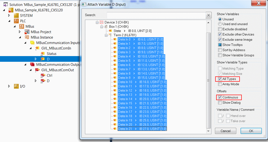 KL6781 with CX5120 8: