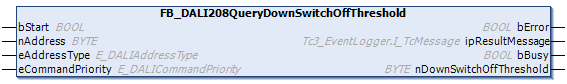 FB_DALI208QueryDownSwitchOffThreshold 1: