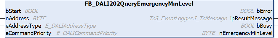 FB_DALI202QueryEmergencyMinLevel 1: