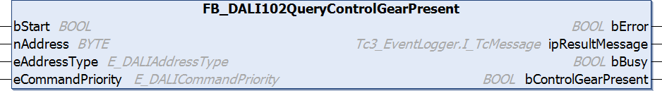 FB_DALI102QueryControlGearPresent 1: