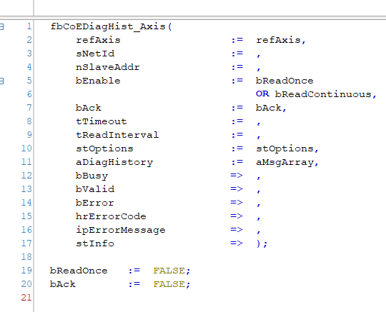 Tutorial for FB_CoE_DiagHistory_ReadAxis 5: