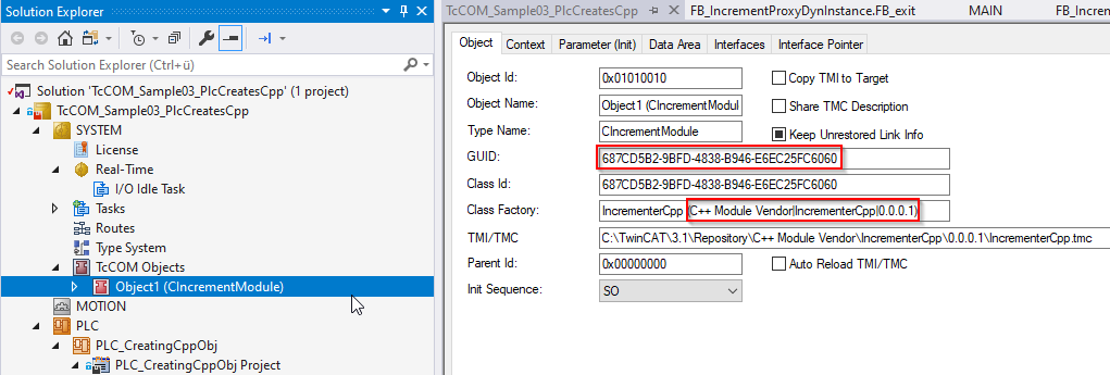 Creating an FB in the PLC that creates the C++ object and offers its functionality 3: