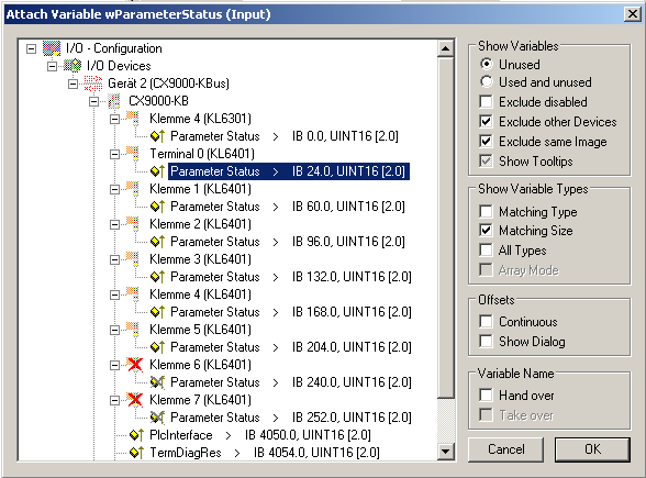 KL6401 - Linking to the TwinCAT System Manager 2: