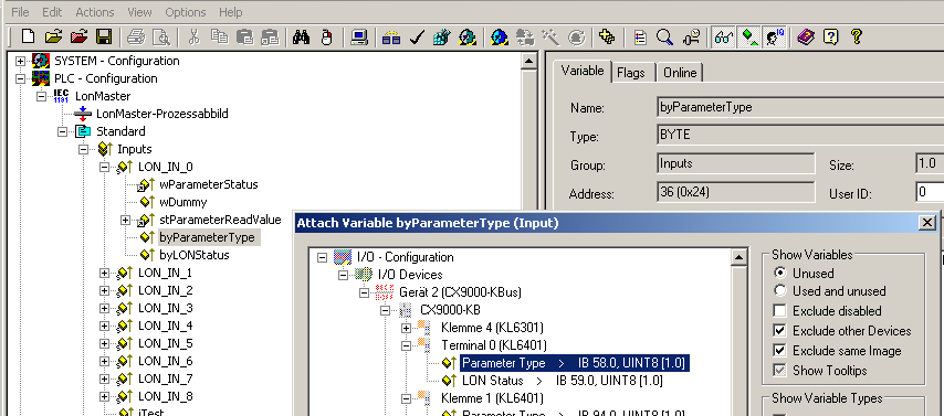 KL6401 - Linking to the TwinCAT System Manager 5: