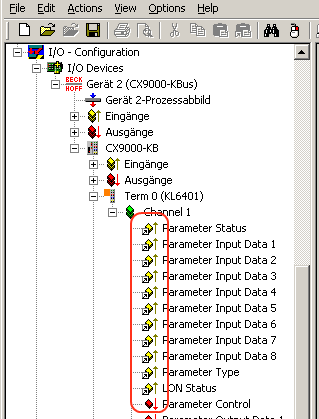 KL6401 - Linking to the TwinCAT System Manager 7: