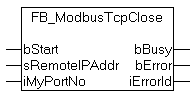 FB_ModbusTcpClose 1: