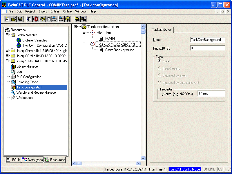 Task Configuration 1: