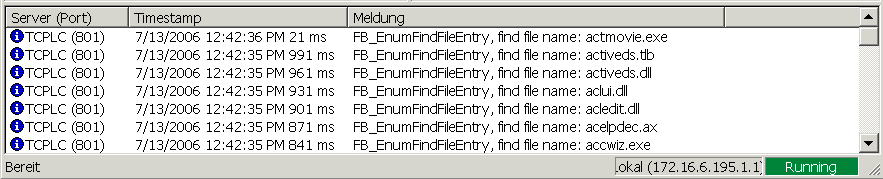 Example: File search (FB_EnumFindFileEntry, FB_EnumFindFileList) 1: